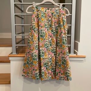 J Crew Liberty Print Full Skirt